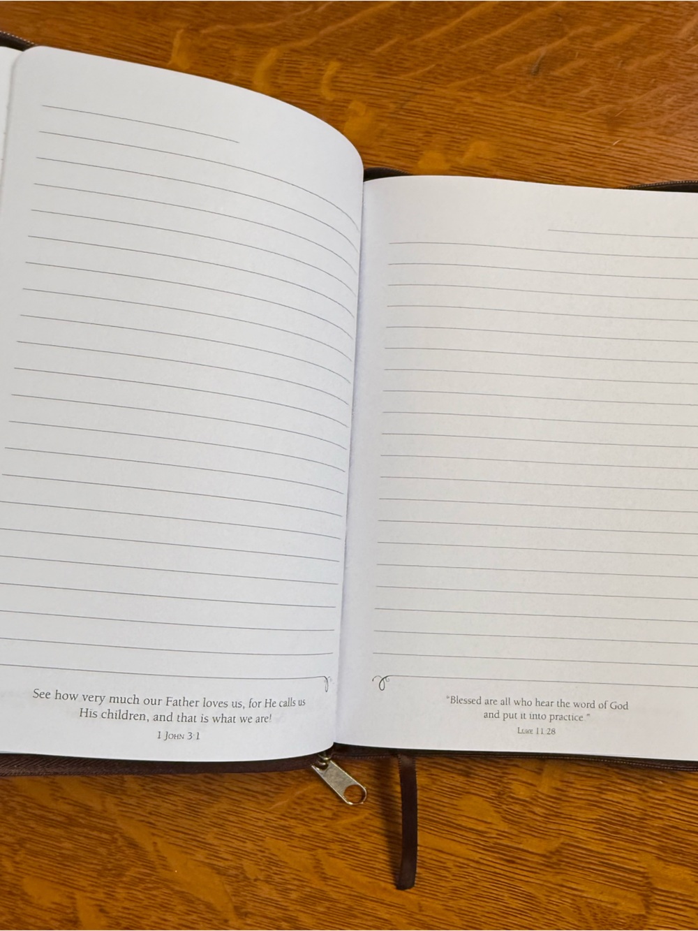 Biblical Quote Faux Leather Journal in Dark Brown - Picture 7 of 7